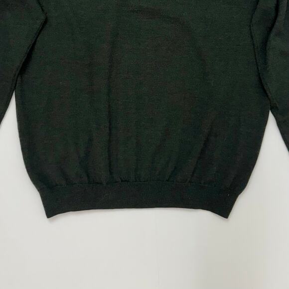 Brooks Brothers 346 Merino Wool V-Neck Pullover Sweater Dark Green Argyle | XL - Picture 7 of 9